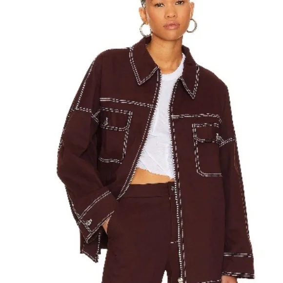 By.DYLN Vaeda Plum Jacket - Picture 4 of 4